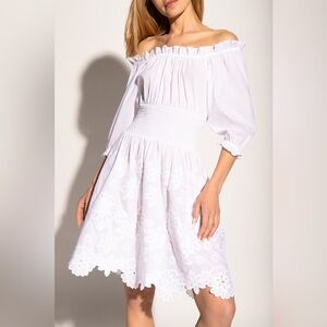 Kate Spade Broderie Anglaise Floral Smocked Summer Dress, New with Tags, Size XL